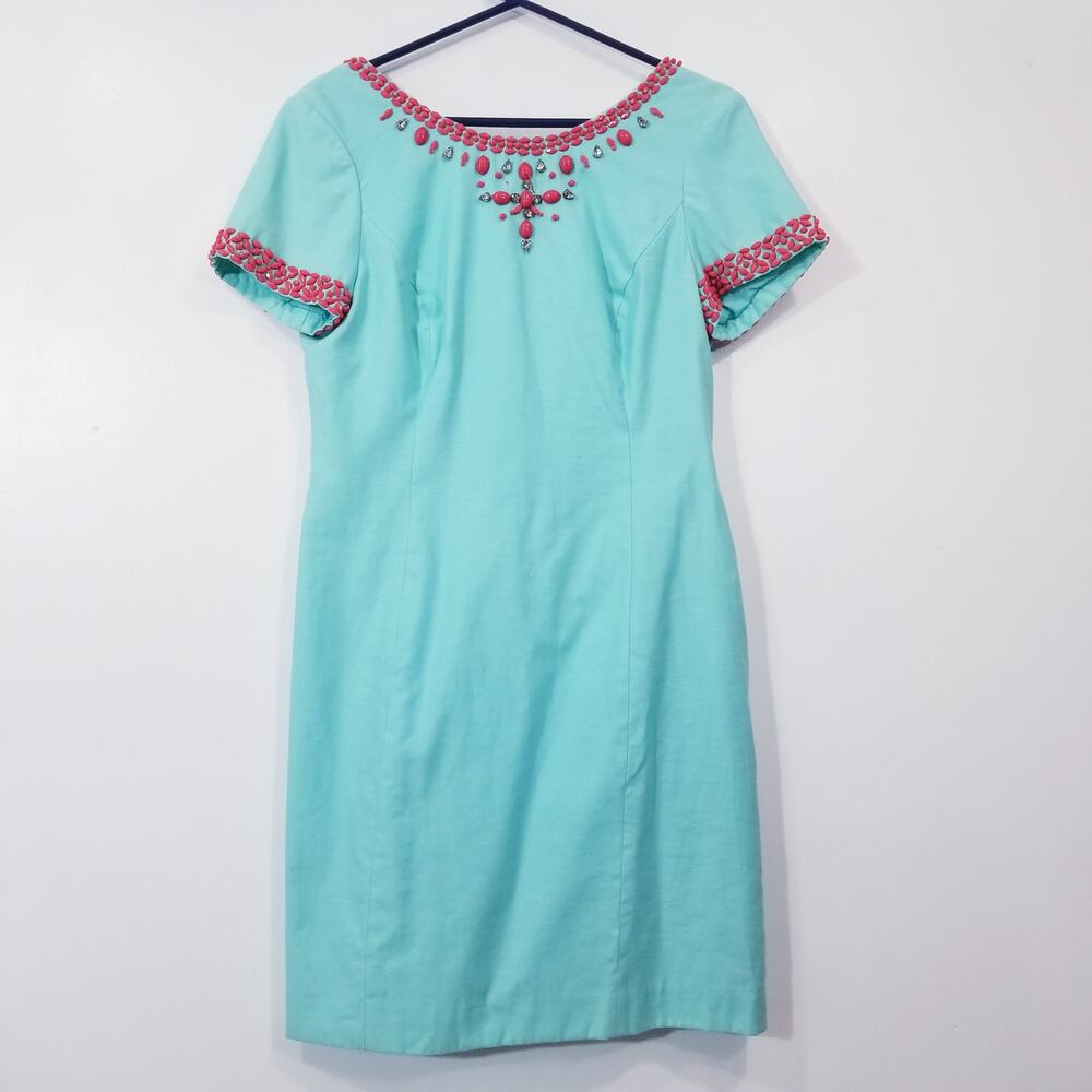 Lilly Pulitzer Beaded Jeweled Rhinestones Sheath Dress